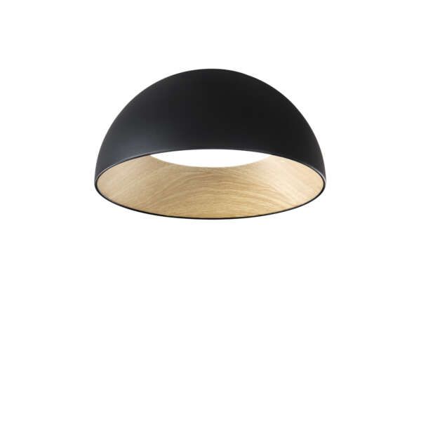 LUCE AMBIENTE E DESIGN Plafonnier LED coco en métal noir 40W CCT 50 cm (Plafonnier / Éclairage intérieur LED)