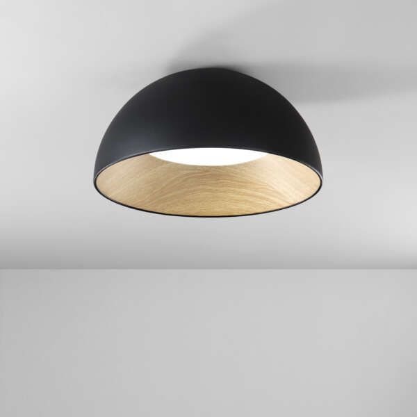 Plafonnier LED coco en métal noir 40W CCT 50 cm – Image 2