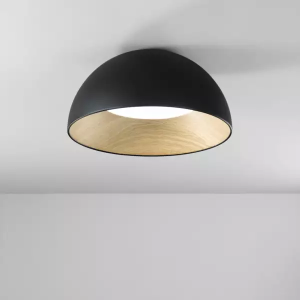 Plafonnier LED coco en métal noir 40W CCT 50 cm – Image 2