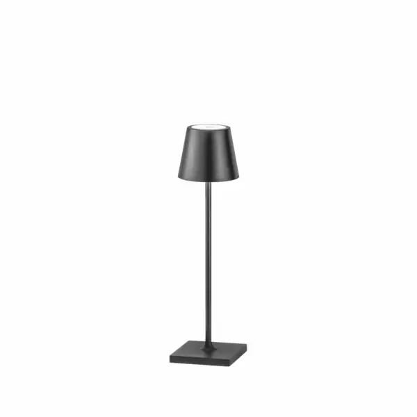 INTEC Lampe de table boisson rechargeable noire 1,5W 165lm (Lampes rechargeables extérieures / Éclairage extérieur LED)