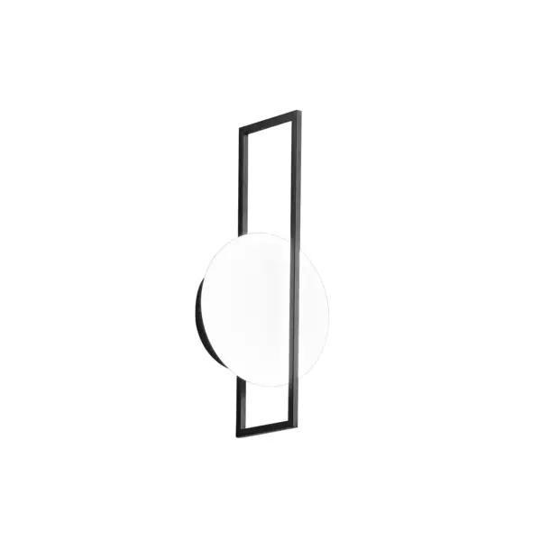 LUCE AMBIENTE E DESIGN Applique LED noire FOBOS en métal et acrylique 12W CCT 34 x 17 cm (Applique murale / Éclairage intérieur LED)