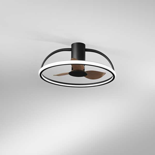 Plafonnier LED noir HADLEY avec ventilateur 55W CCT 5500 lm 60 cm – Image 2