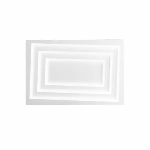 LUCE AMBIENTE E DESIGN Plafonnier LED hypnotic blanc 55W avec interrupteur CCT 60 x 40 cm (Plafonnier / Éclairage intérieur LED)