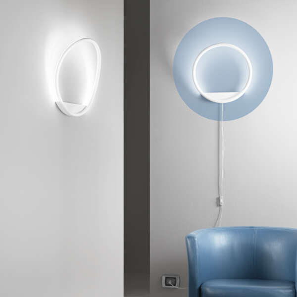 Applique murale linger blanche en métal et silicone LED 25W avec CCT orientable 60 cm – Image 3
