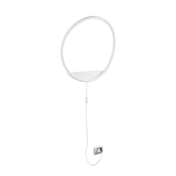 LUCE AMBIENTE E DESIGN Applique murale linger blanche en métal et silicone LED 25W avec CCT orientable 60 cm (Applique murale / Éclairage intérieur LED)