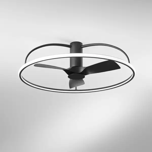 Plafonnier LED noir MAGNUS avec ventilateur 50W CCT 5000 lm 100 cm – Image 2