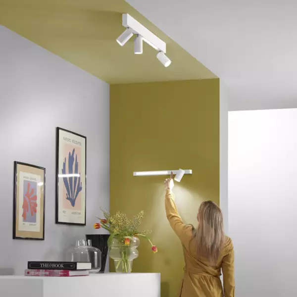 Applique LED blanche orientée en métal GU10 1x8W 400lm 3000K 70 cm – Image 3