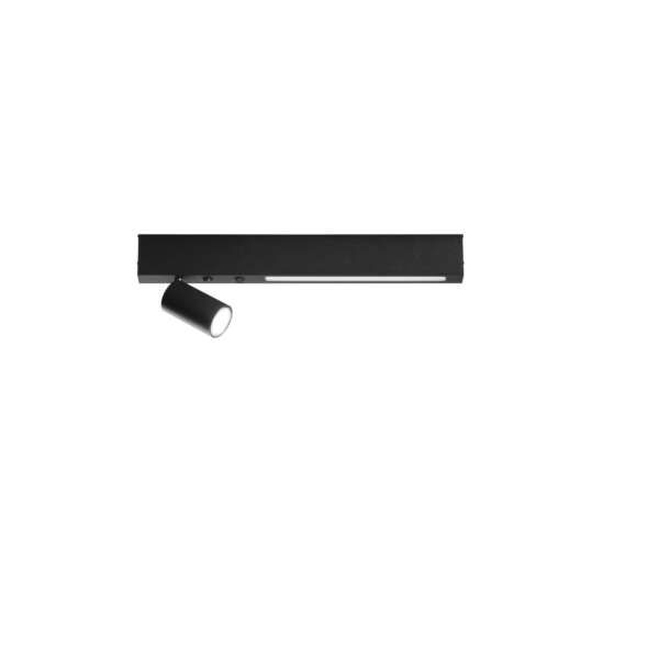 LUCE AMBIENTE E DESIGN Applique murale LED orientée métal noir 10W avec LED 1x8W 400lm 3000K 50 cm (Applique murale / Éclairage intérieur LED)