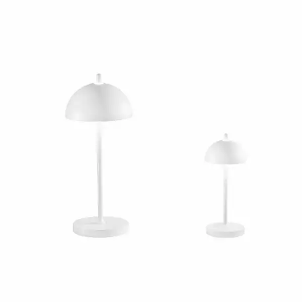 LUCE AMBIENTE E DESIGN Lampe d'extérieur LED PARTY rechargeable en métal blanc 2,5W 3000K avec variateur de 30 cm (Lampes de table / Éclairage décoratif)