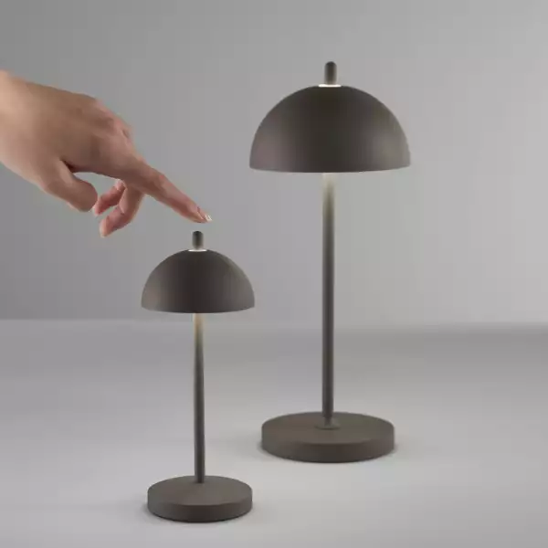 Lampe d'extérieur LED PARTY rechargeable en métal bronze 2,5W 3000K avec variateur de 30 cm – Image 4