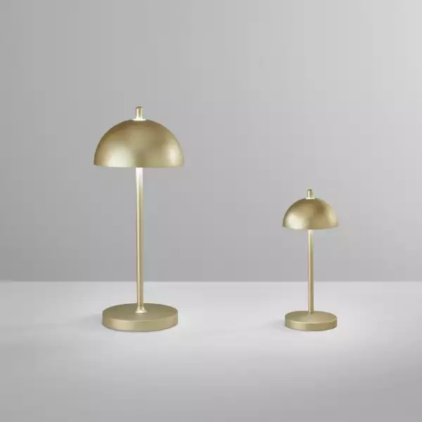 Lampe d'extérieur LED rechargeable Party en métal doré 1 W 19.800 K avec variateur 19,8 cm – Image 3