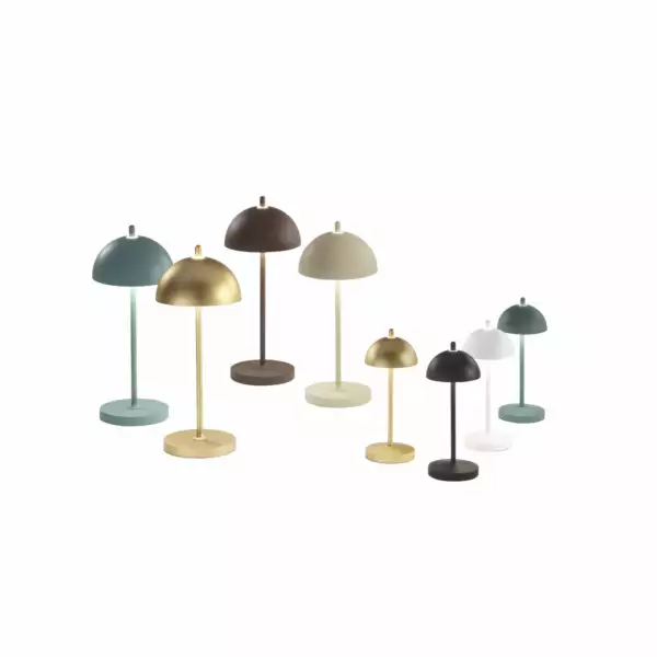 Lampe d'extérieur LED rechargeable Party en métal doré 1 W 19.800 K avec variateur 19,8 cm – Image 2