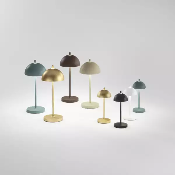 Lampe d'extérieur LED rechargeable Party en métal doré 1 W 19.800 K avec variateur 19,8 cm – Image 4