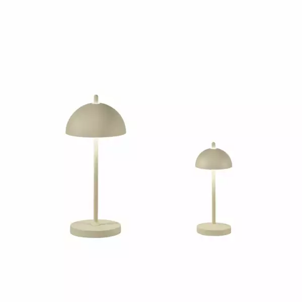 LUCE AMBIENTE E DESIGN Lampe d'extérieur LED party rechargeable en métal crème 2,5W 3000K avec variateur de 30 cm (Lampes de table / Éclairage décoratif)