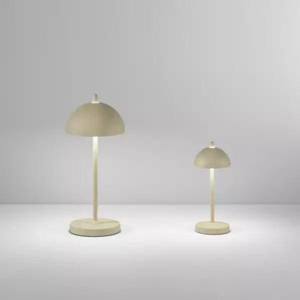Lampe d'extérieur LED party rechargeable en métal crème 2,5W 3000K avec variateur de 30 cm – Image 3