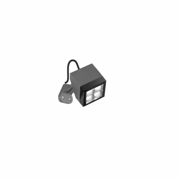 INTEC Projecteur d'extérieur pave en métal anthracite 18W CCT (Projecteurs décoratifs pour jardins / Éclairage extérieur LED)