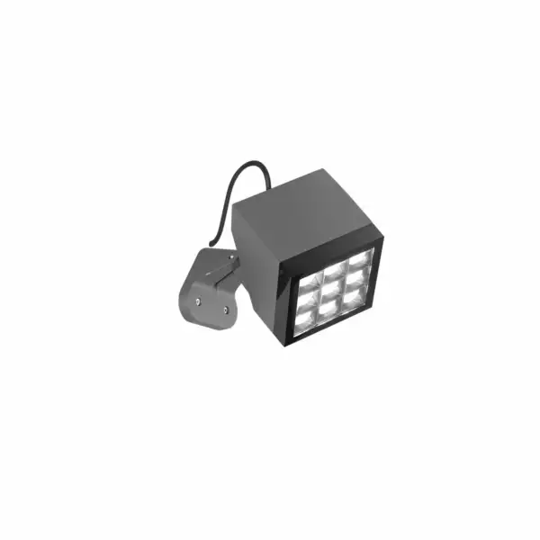 INTEC Projecteur extérieur pavé en métal anthracite 30W CCT (Projecteurs décoratifs pour jardins / Éclairage extérieur LED)