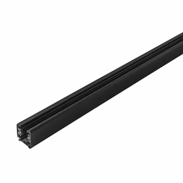 INTEC Rail triphasé rail en aluminium noir mat, 2 m (Spot LED sur rails / Éclairage intérieur LED)
