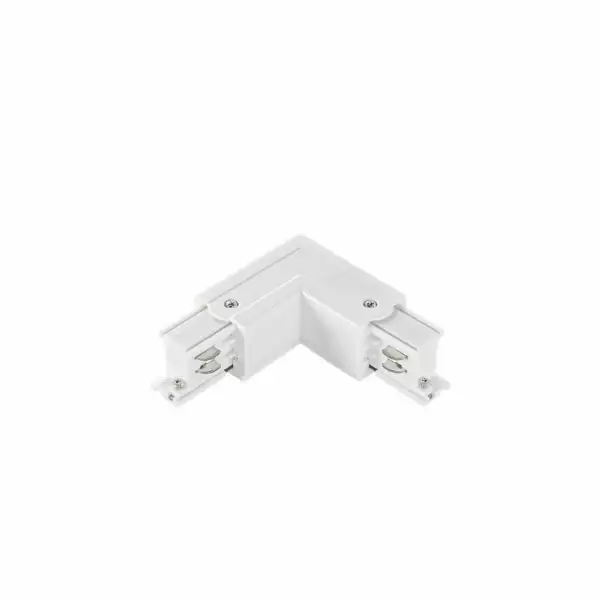 INTEC Raccordement coin gauche pour rail RAIL blanc (Spot LED sur rails / Éclairage intérieur LED)
