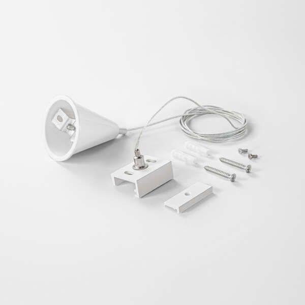 Kit de 4 câbles de suspension de 1,5 m pour rail à six fils DALI blanc – Image 2