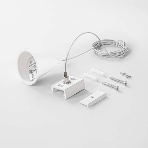 Kit de 4 câbles de suspension de 3 m pour rail à six fils DALI blanc – Image 2