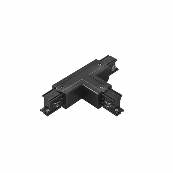 INTEC Connexion en T droite pour rail RAIL noir (Spot LED sur rails / Éclairage intérieur LED)