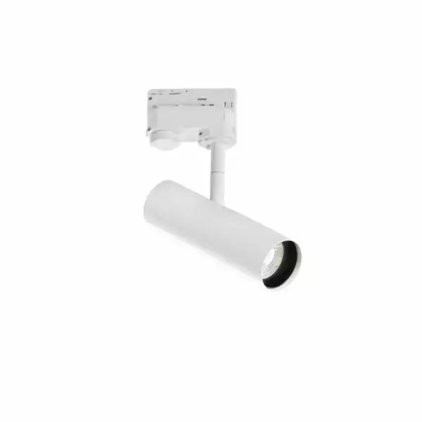 INTEC Projecteur sur rail LED ROCKET 7W 3000-4000K blanc ø50 x 165 cm (Spot LED sur rails / Éclairage intérieur LED)