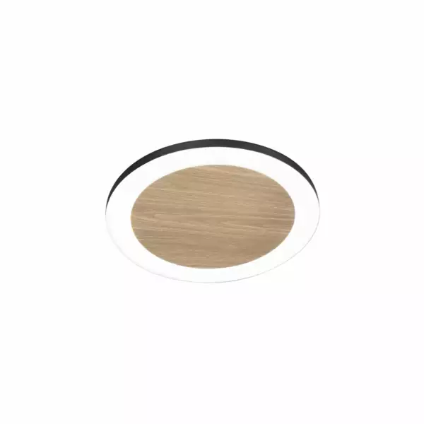 Plafonnier LED SAMSARA noir en métal effet bois CCT 36W 40 cm – Image 2