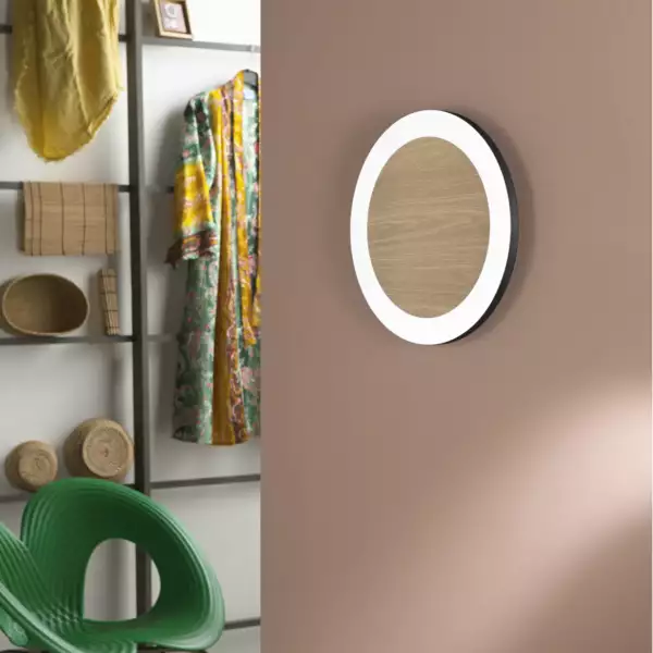Plafonnier LED SAMSARA noir en métal effet bois CCT 36W 40 cm – Image 4