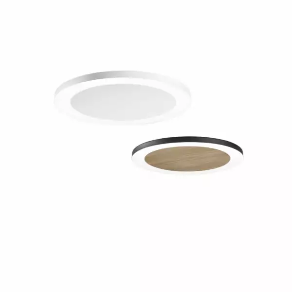 LUCE AMBIENTE E DESIGN Plafonnier LED SAMSARA blanc en métal CCT 36W 40 cm (Plafonnier / Éclairage intérieur LED)