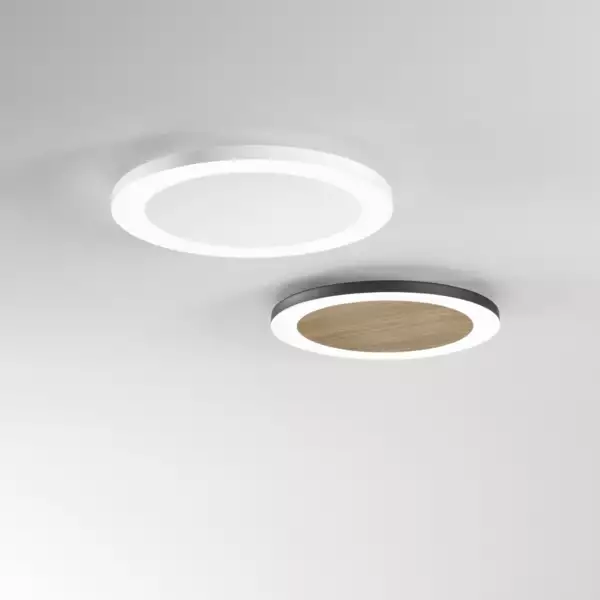 Plafonnier LED SAMSARA noir en métal effet bois CCT 36W 40 cm – Image 3