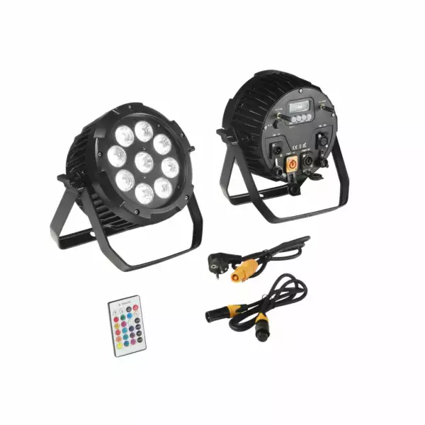 INTEC Projecteur LED show rechargeable pour événements 9x18W RGBW avec Wi-Fi (Éclairage évènementiel)