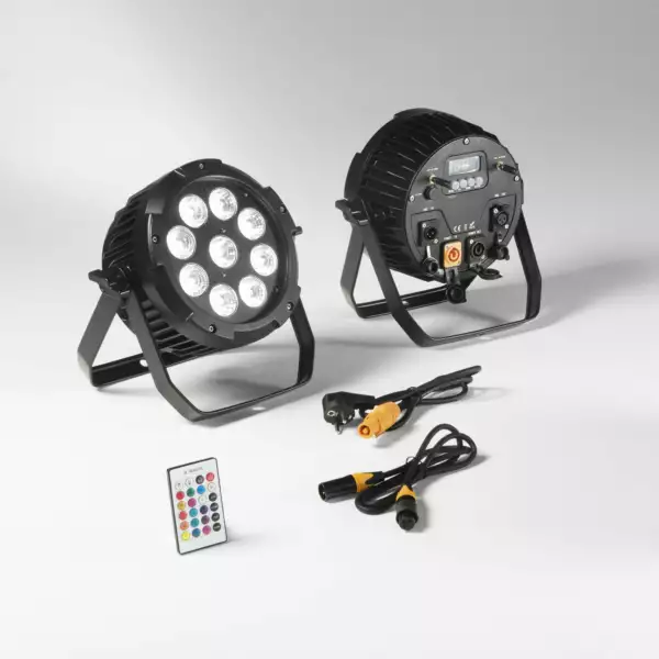 Projecteur LED show rechargeable pour événements 9x18W RGBW avec Wi-Fi – Image 2