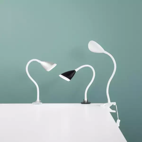Lampe de lecture LED argentée HEGEL avec pince 3,7W 4000K (lumière naturelle) – Image 3