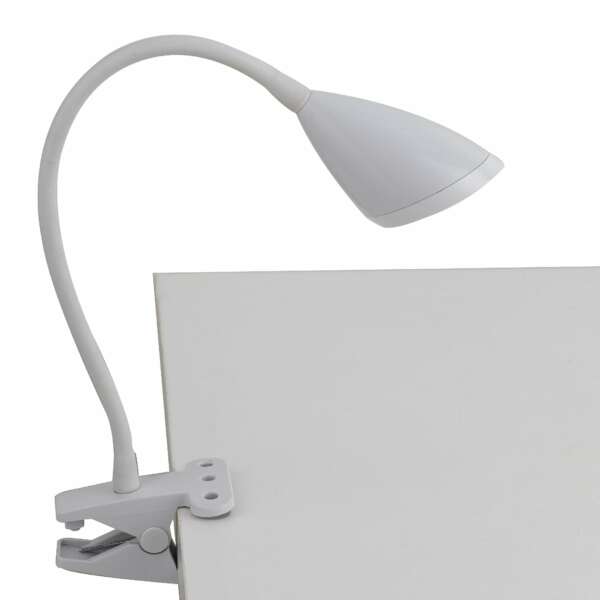 Lampe de lecture LED blanche hegel avec pince 3,7w 4000k (lumière naturelle)