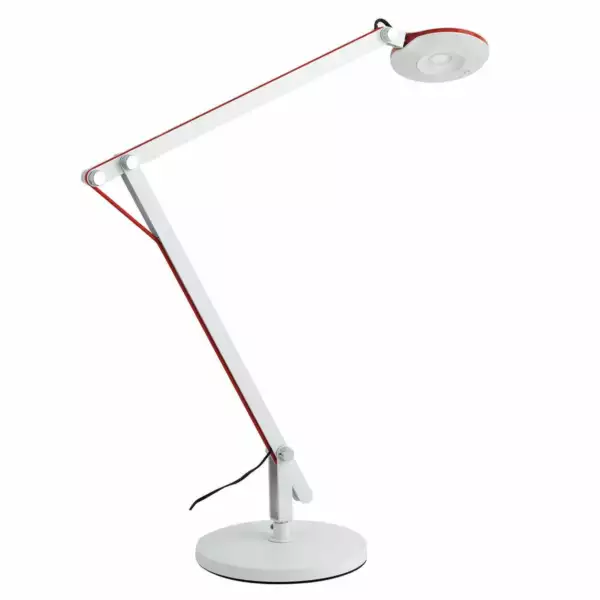 LUCE AMBIENTE E DESIGN Liseuse LED LOCKE orientable en métal blanc, lumière naturelle (Lampes de table / Éclairage décoratif)