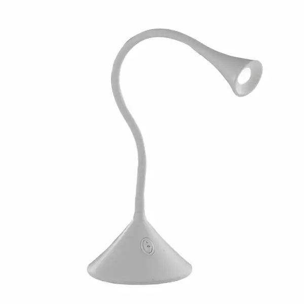 LUCE AMBIENTE E DESIGN Lampe de lecture Newton en métal blanc 3,2 W 300 lm 4000 K (lumière naturelle) (Lampes de table / Éclairage décoratif)