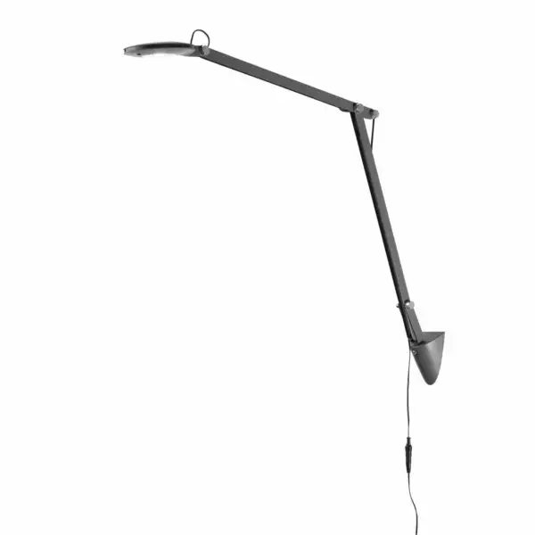 LUCE AMBIENTE E DESIGN Lampe de lecture LED orientable LOCKE en métal gris, lumière naturelle (Lampes de table / Éclairage décoratif)