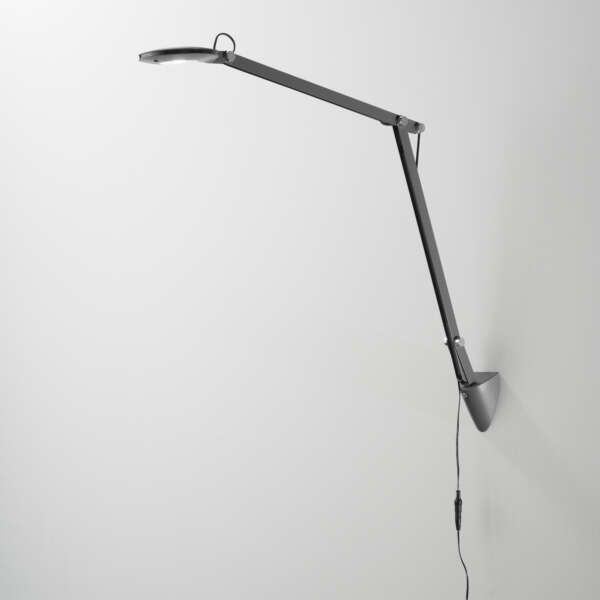 Lampe de lecture LED orientable LOCKE en métal gris, lumière naturelle – Image 2