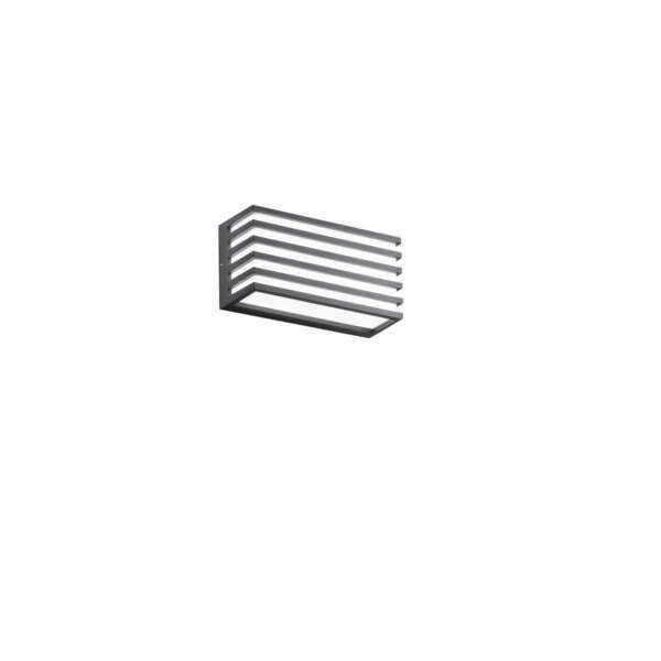 INTEC Applique d'extérieur DUKROT anthracite en aluminium avec diffuseur en polycarbonate IP54 LED 12W 22 cm (Applique murale / Éclairage intérieur LED)