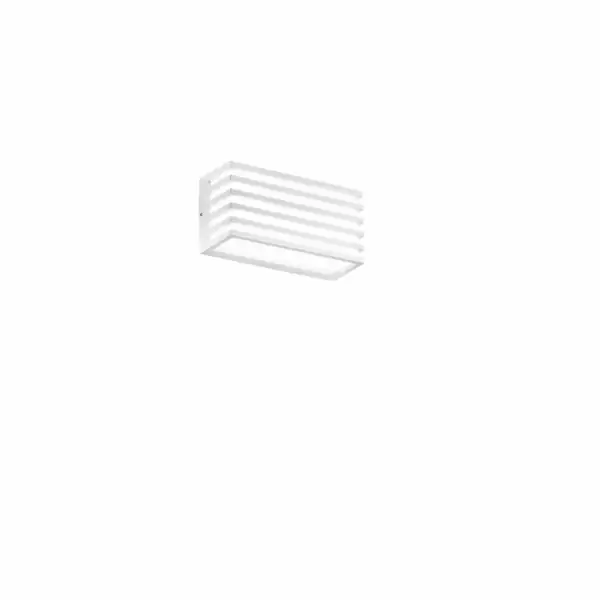 INTEC Applique d'extérieur DUKROT blanche en aluminium avec diffuseur en polycarbonate IP54 LED 12W 22 cm (Applique murale / Éclairage intérieur LED)