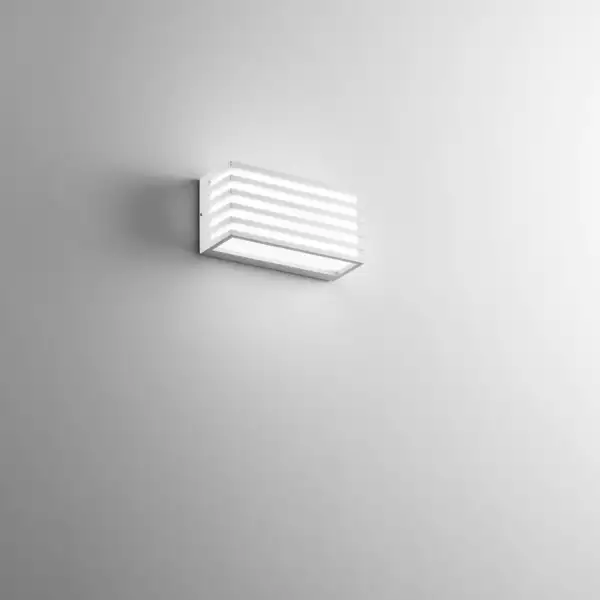 Applique d'extérieur DUKROT blanche en aluminium avec diffuseur en polycarbonate IP54 LED 12W 22 cm – Image 2
