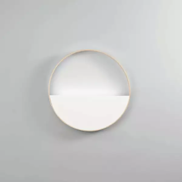 LUCE AMBIENTE E DESIGN Plafonnier LED rond ALBA en métal doré et blanc avec fonction CCT 35 cm (Plafonnier / Éclairage intérieur LED)