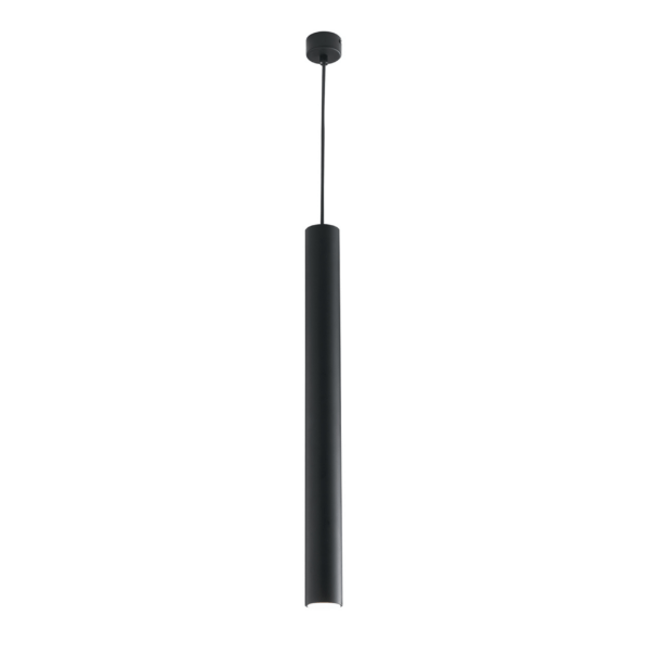 LUCE AMBIENTE E DESIGN Suspension cylindrique FLUKE en métal noir 60 cm (Suspensions Design & Déco / Éclairage intérieur LED)