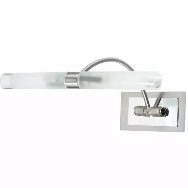 INTEC Applique Q1 en métal chromé et verre satiné avec bras flexible (Applique murale / Éclairage intérieur LED)