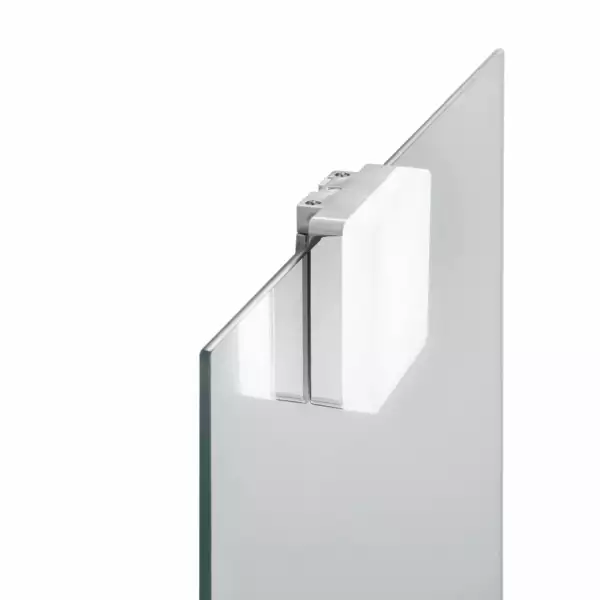 INTEC Applique salle de bain LED carrée DIVA avec base chromée 4W 3000K 4,5 x 4,5 cm (Applique murale / Éclairage intérieur LED)