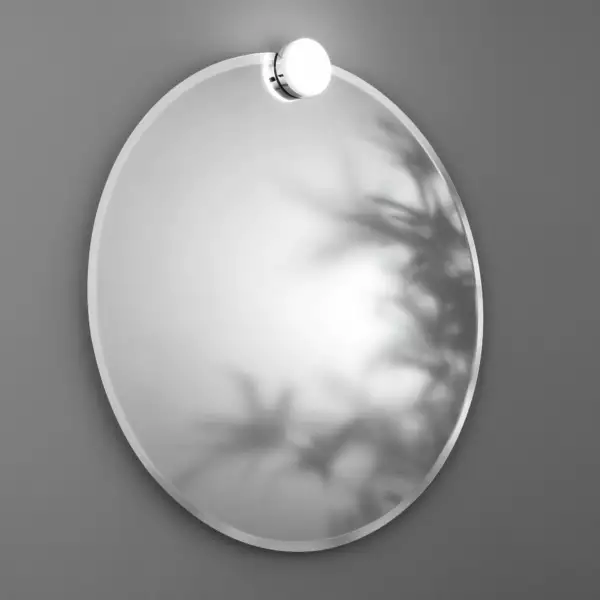 INTEC Applique salle de bain LED ronde DIVA avec socle chromé 4W 3000K 4,5 cm (Applique murale / Éclairage intérieur LED)