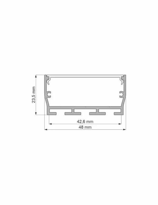 Profile aluminium diffusant opale JAPET XL – Image 5
