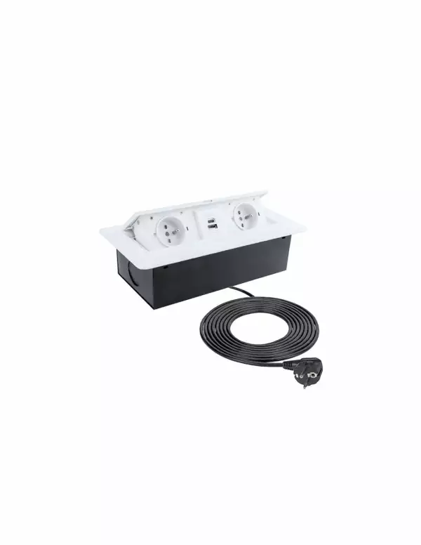 DESIGN LIGHT Bloc prises KOMBI BOX blanc (Prises encastrables saillies et d'angle / Accessoires)