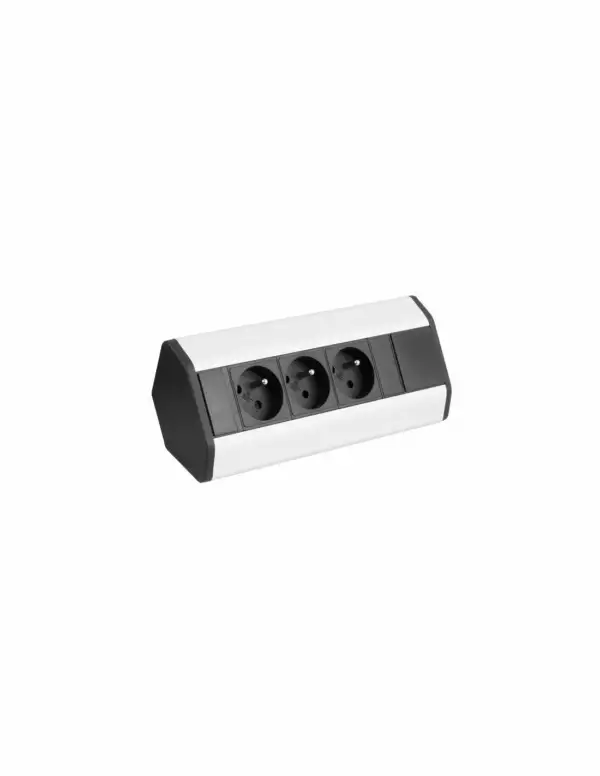 DESIGN LIGHT Bloc prises d'angle CORNER BOX 3 (Prises encastrables saillies et d'angle / Accessoires)